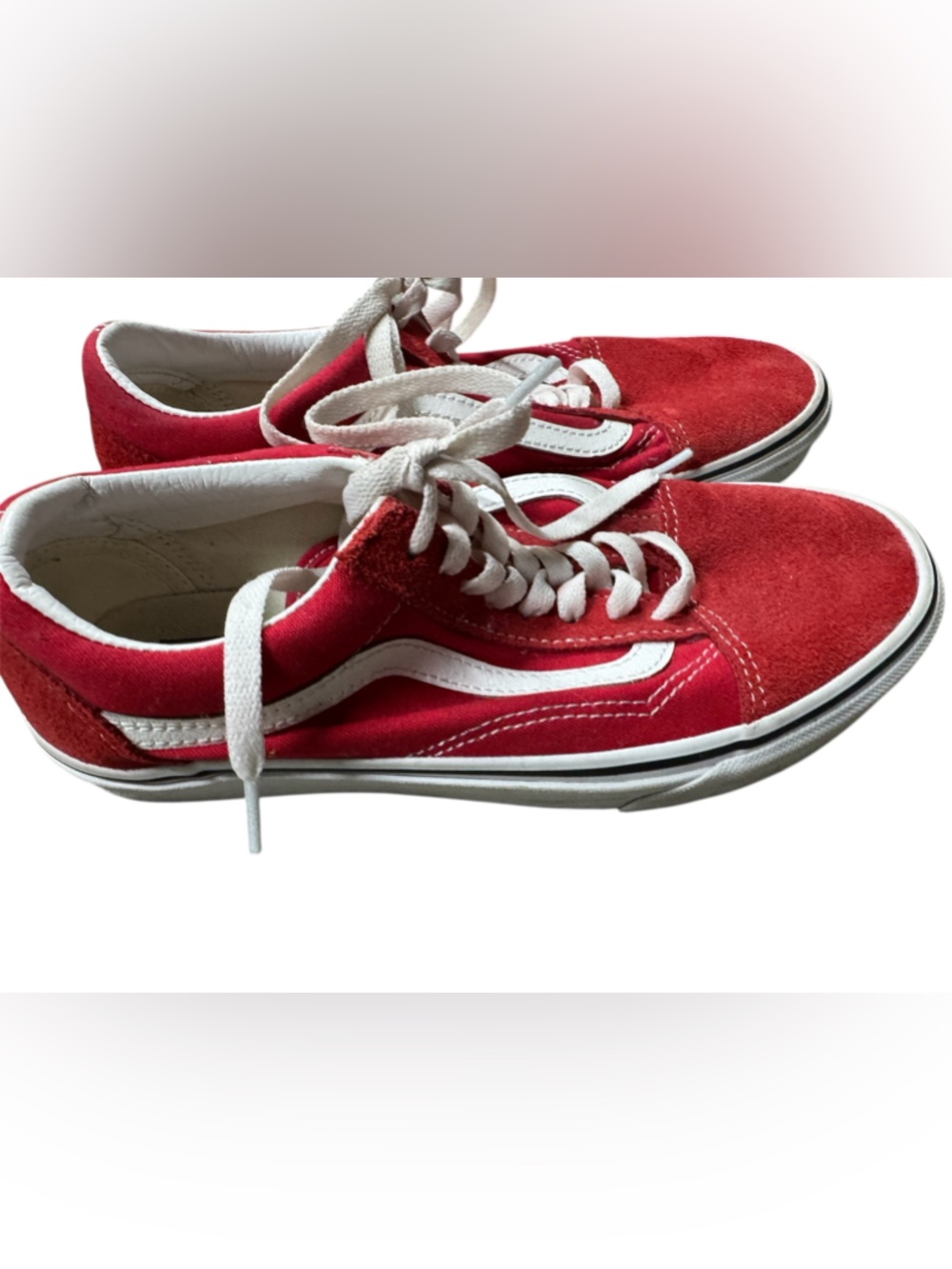 Vans Old Skool Shoes racing red women’s size 9 men’s size 7.5